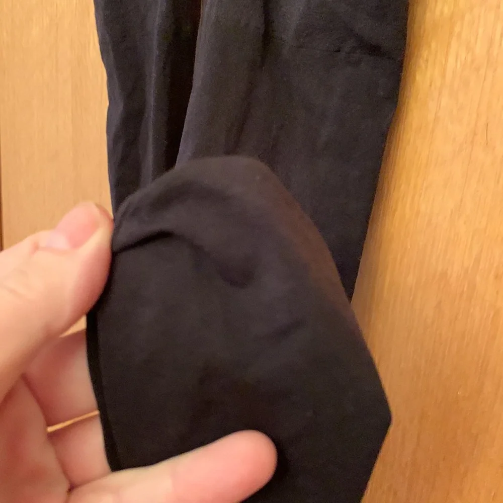 Pantyhose black opaque tights medium control top through thighs maybe jockey
